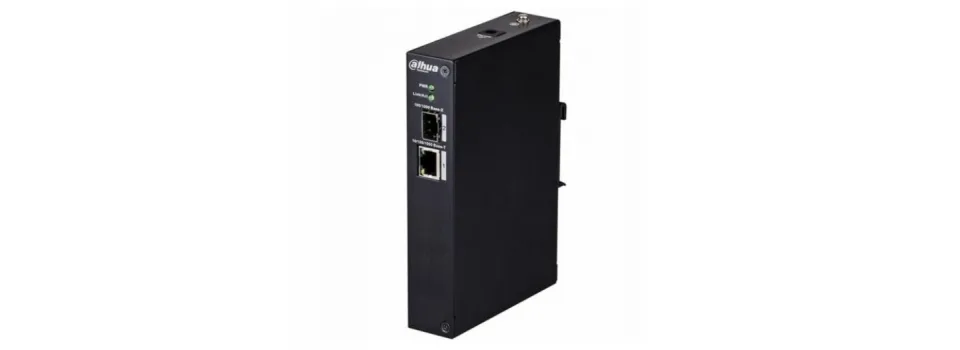 DAHUA DH-PFS3102-1T - промышленный гигабитный медиаконвертер с SFP и монтажом на DIN-рейку
